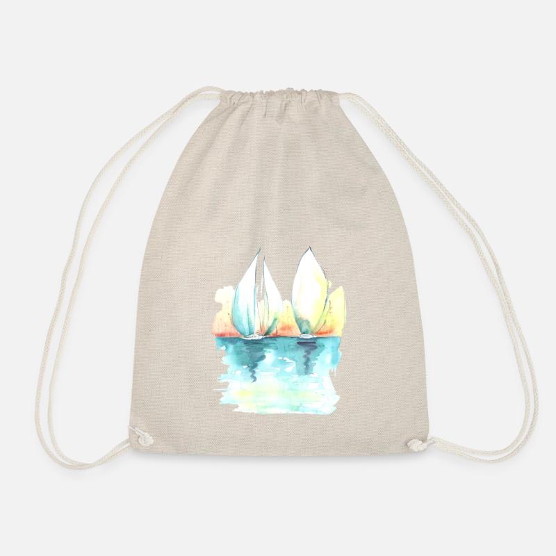 Two sailing boats - Drawstring Bag - nature
