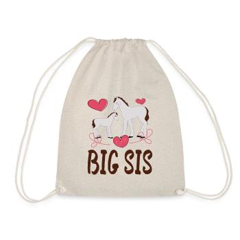 The big sister siblings horses - Drawstring Bag - nature - Front