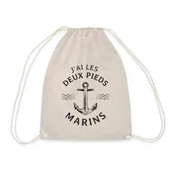 J'AI LES DEUX PIEDS MARINS - Sac de sport léger - nature - Devant