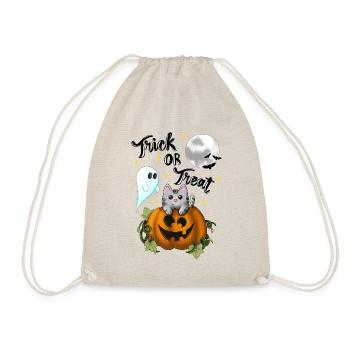 Trick or treat Katze - Turnbeutel - Natur - Vorne