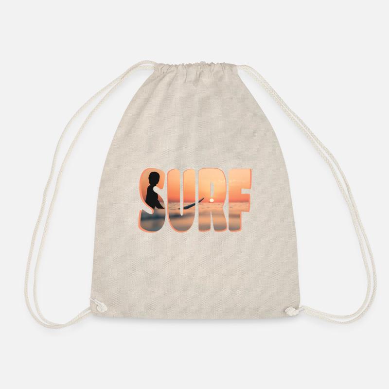 surf - Turnbeutel - Natur