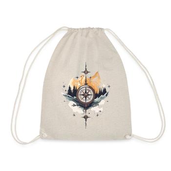 Compass Snow Landscape - Drawstring Bag - nature - Front