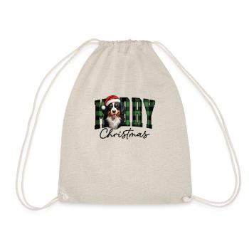 Christmas Bernese mountain dog - Drawstring Bag - nature - Front