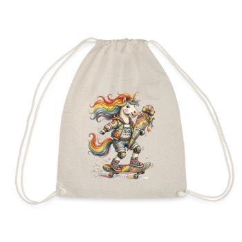 Skateur Unicorn Retour à l’école 2026 - Sac de sport léger - nature - Devant