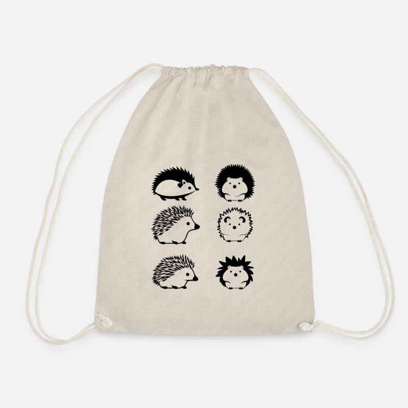 Hedgehog - Drawstring Bag - nature