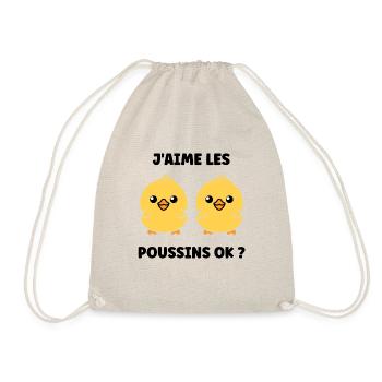 J'aime les poussins - Sac de sport léger - nature - Devant