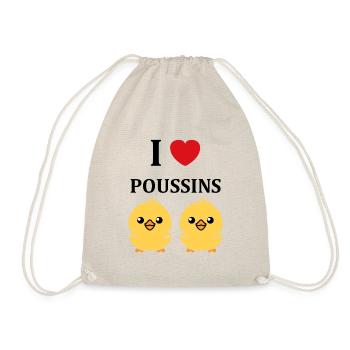 J'aime les poussins - Sac de sport léger - nature - Devant