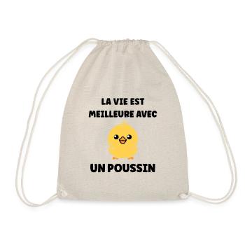 La vie est meilleure avec un poussin - Sac de sport léger - nature - Devant