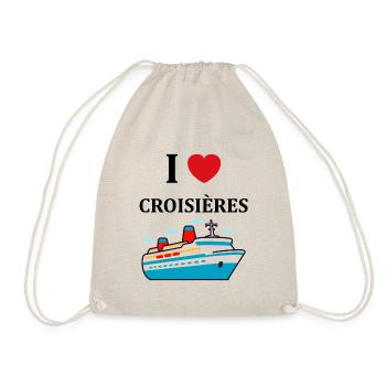 I love Croisières - Sac de sport léger - nature - Devant