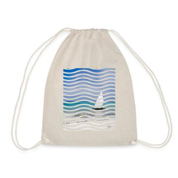 Sailing summer ocean - Drawstring Bag - nature - Front