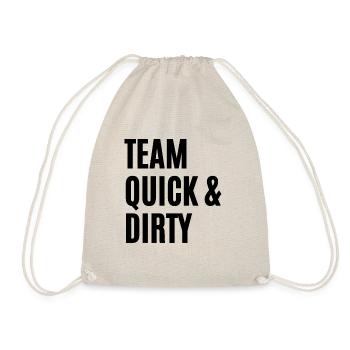 TEAM QUICK & DIRTY - Drawstring Bag - nature - Front