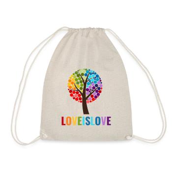 Love is Love - Drawstring Bag - nature - Front