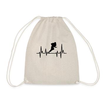 Battement de cœur de football américain - Sac de sport léger - nature - Devant