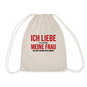 Ich liebe es wenn meine Frau - Turnbeutel - Natur - Vorne