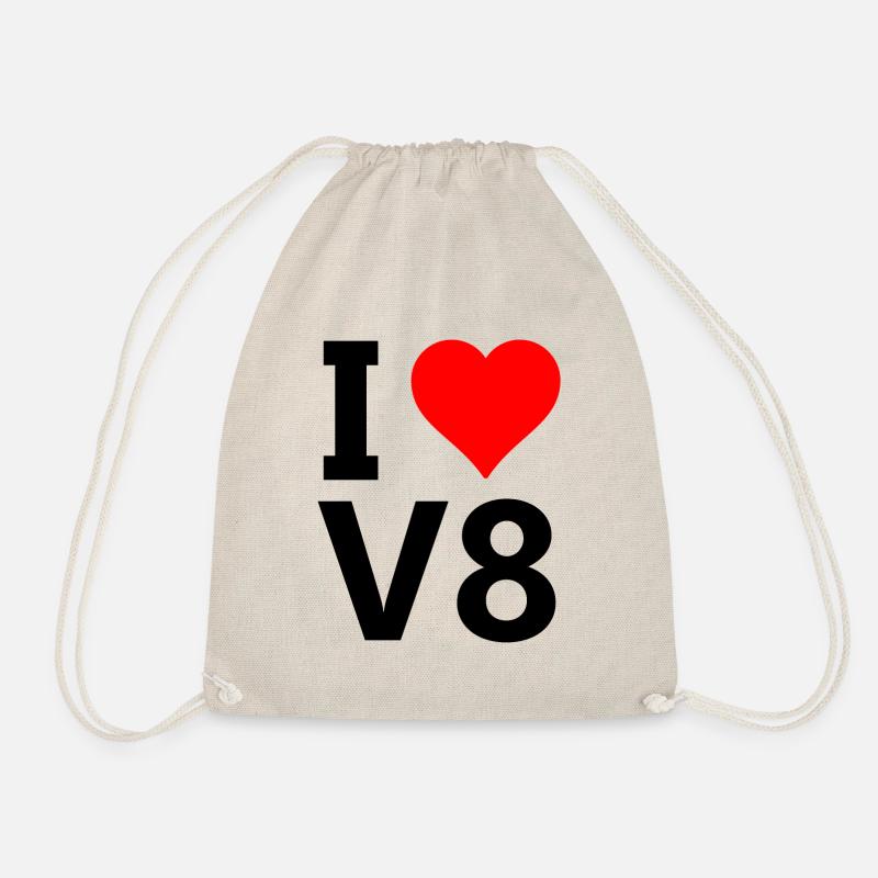 American V8 - Turnbeutel - Natur
