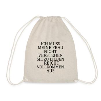 Ich liebe meine Frau - Turnbeutel - Natur - Vorne