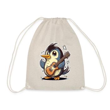 Rockin Penguin - Drawstring Bag - nature - Front