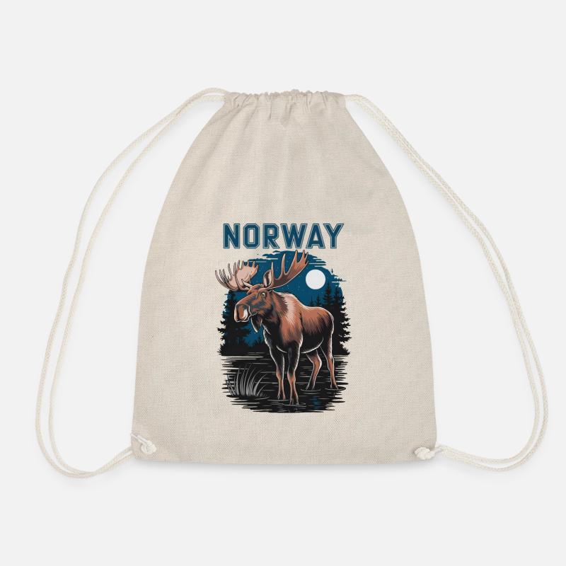 Norway mit Elch - Turnbeutel - Natur
