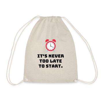 It's never too late - Drawstring Bag - nature - Front