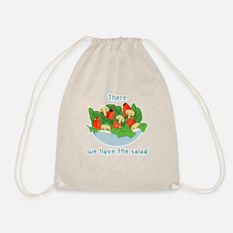 There we have the salad - Drawstring Bag - nature