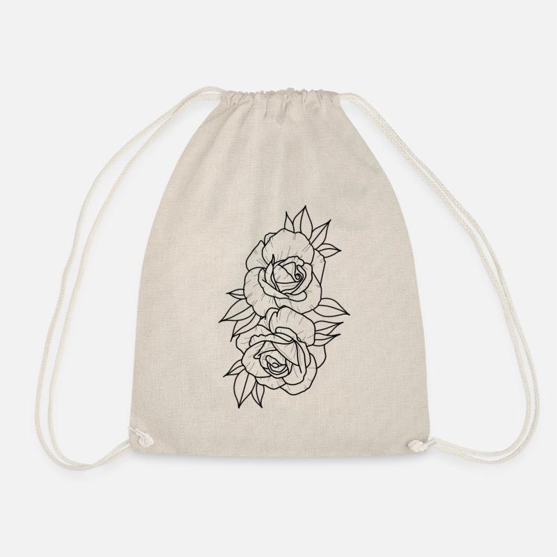 Wild roses - Drawstring Bag - nature