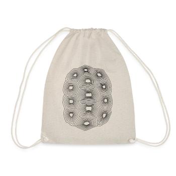 Turtle tank structure lines gift - Drawstring Bag - nature - Front