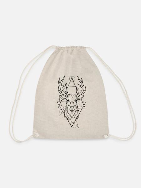 Deer geometry design - Turnbeutel - Natur