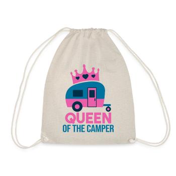 QUEEN OF THE CAMPER - Drawstring Bag - nature - Front