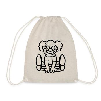 Clown joyeux - ligne - Sac de sport léger - nature - Devant