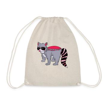 Willy the Raccoon - Drawstring Bag - nature - Front