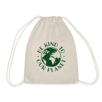 Be Kind to Our Planet - Drawstring Bag - nature - Front