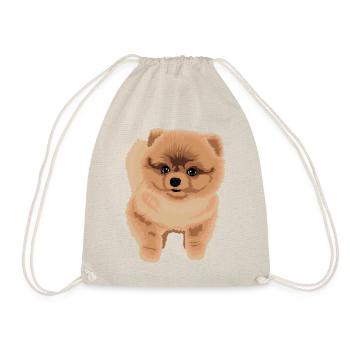 Cadeau de chien Spitz nain de chiot de Poméranie - Sac de sport léger - nature - Devant