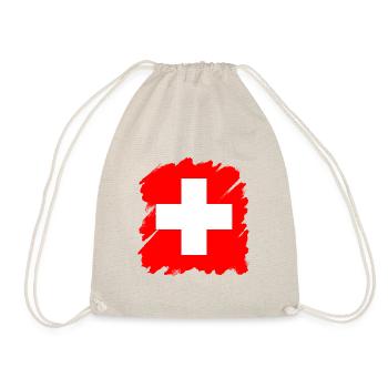 Drapeau de la Suisse Vintage Croix en détresse Look Suisse - Sac de sport léger - nature - Devant