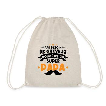 Pas besoin de cheveux pour être un super papa - Sac de sport léger - nature - Devant