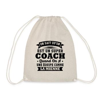 On sait qu'on est un super coach - Sac de sport léger - nature - Devant