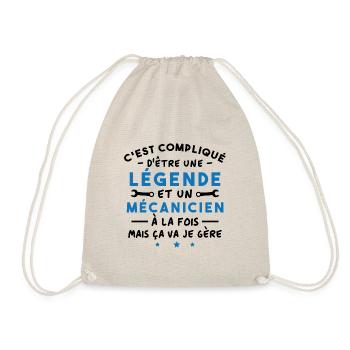 A legend and a mechanic - Drawstring Bag - nature - Front