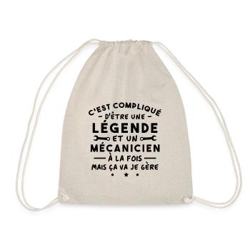 Legend mechanic humor gift - Drawstring Bag - nature - Front