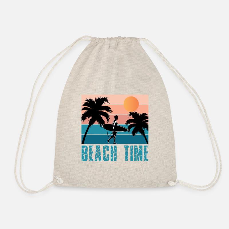 Beach Time Retro - Turnbeutel - Natur