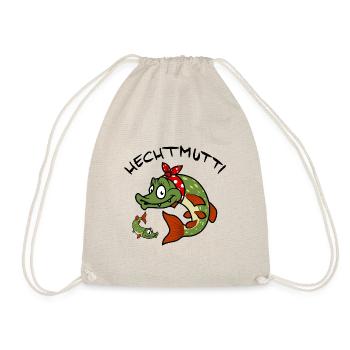 Hechtmutti Hecht Raubfisch Baby - Turnbeutel - Natur - Vorne