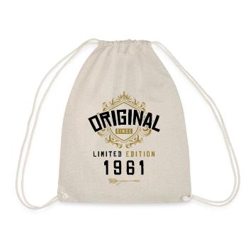 1961 limited edition birthday - Drawstring Bag - nature - Front