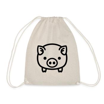 pig - Drawstring Bag - nature - Front