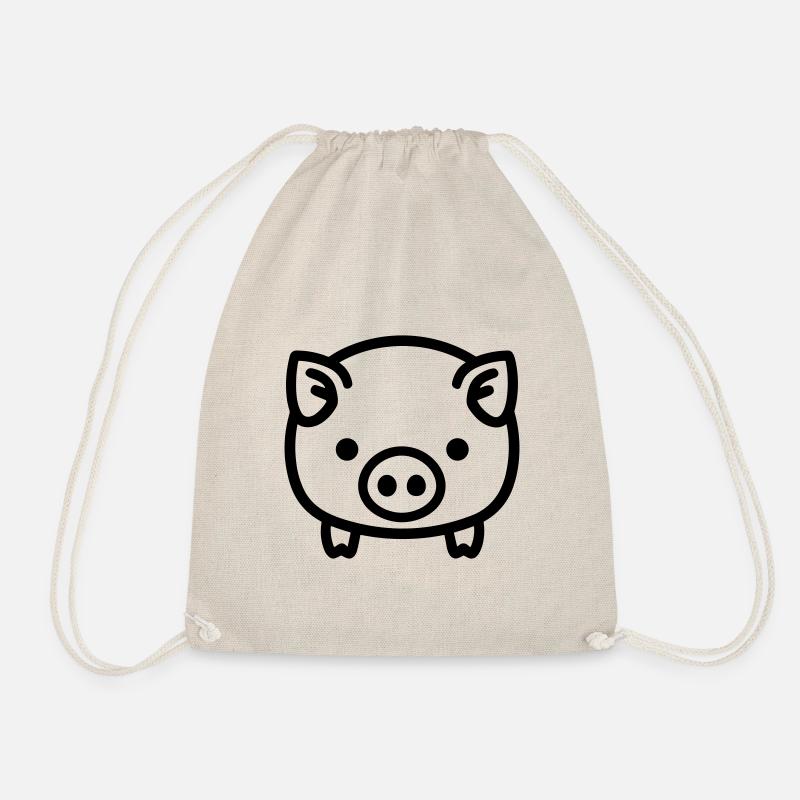 Schwein - Turnbeutel - Natur
