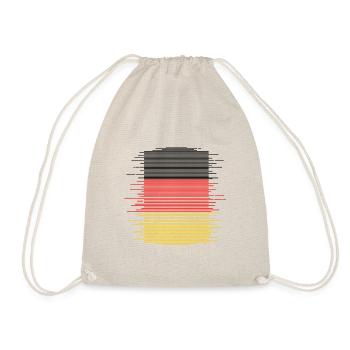 Deutschland Flagge Deutsche Fahne Used Look Heimat - Turnbeutel - Natur - Vorne