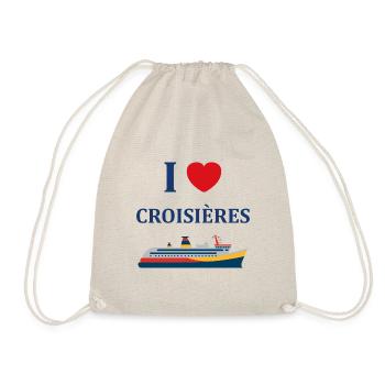 I love Croisières - Sac de sport léger - nature - Devant