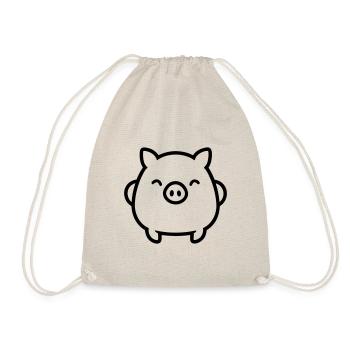 pig - Drawstring Bag - nature - Front