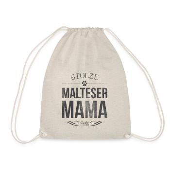 Stolze Malteser Mama - Turnbeutel - Natur - Vorne