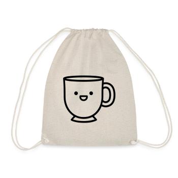Kaffeebecher - Turnbeutel - Natur - Vorne