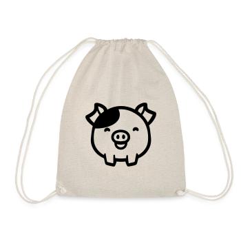 pig - Drawstring Bag - nature - Front