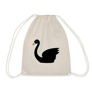 Swan - Drawstring Bag - nature - Front