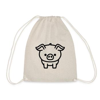 pig - Drawstring Bag - nature - Front